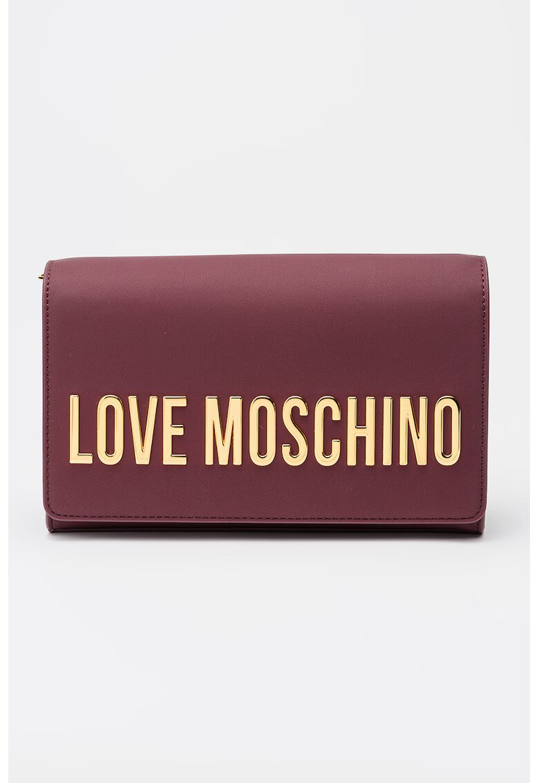 Love Moschino Чанта през рамо от еко кожа с презрамка с верижка и лого