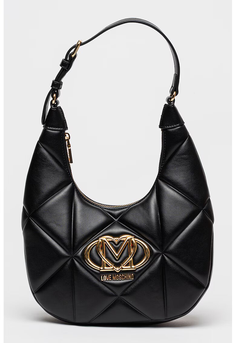 Love Moschino Чанта през рамо с регулируема презрамка - Черен