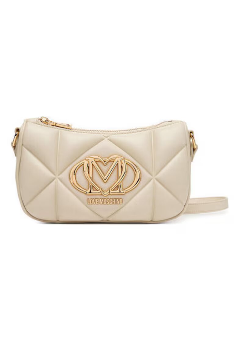 Love Moschino Чанта за рамо екологична кожа - кремава - 23x13x8см