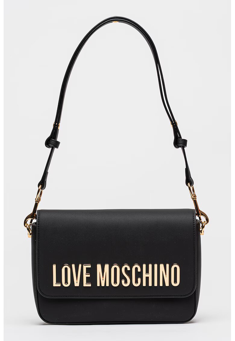 Love Moschino Чанта за рамо от еко кожа с контрастно лого