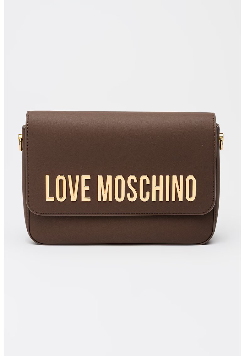 Love Moschino Чанта за рамо от еко кожа с контрастно лого