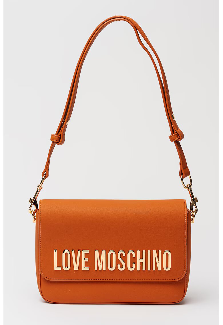 Love Moschino Чанта за рамо от еко кожа с контрастно лого