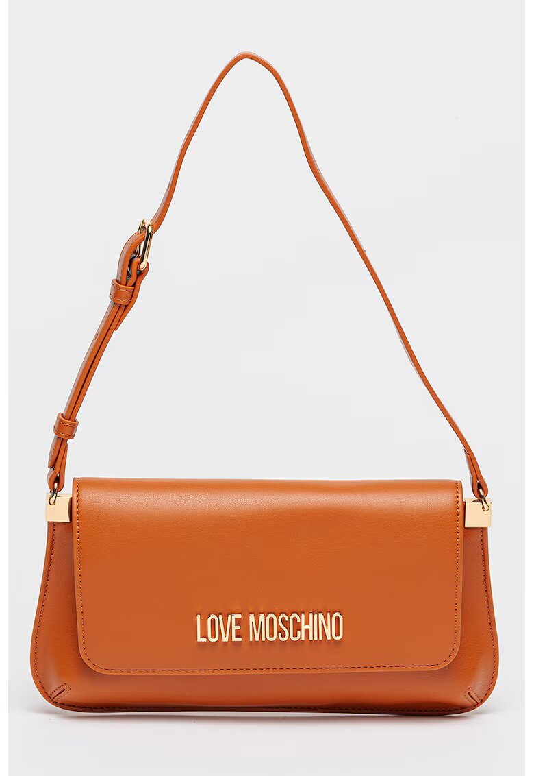 Love Moschino Чанта за рамо от еко кожа - Тъмно оранжево