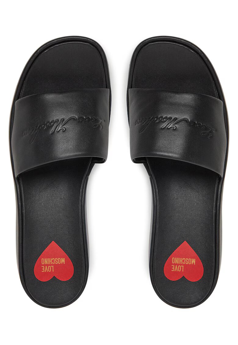 Love Moschino Чехли - Vitello Nero - естествена кожа