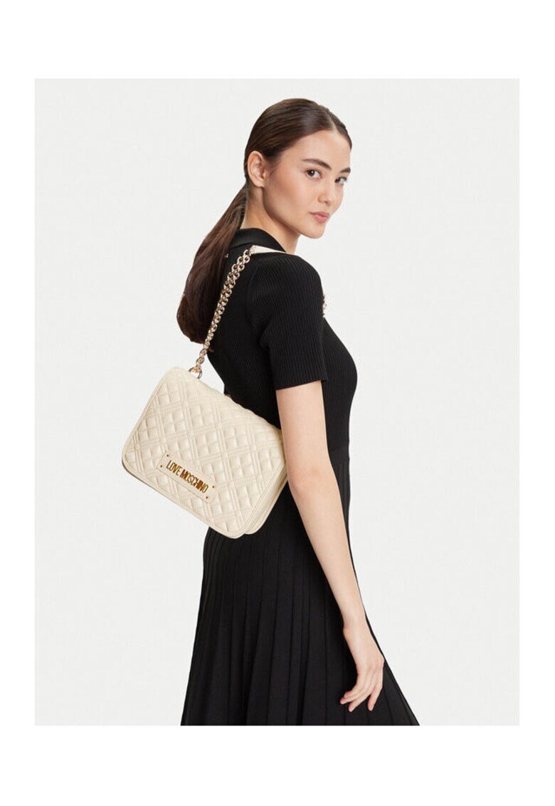 Love Moschino Дамска чанта Avorio - екологична - 30x25см