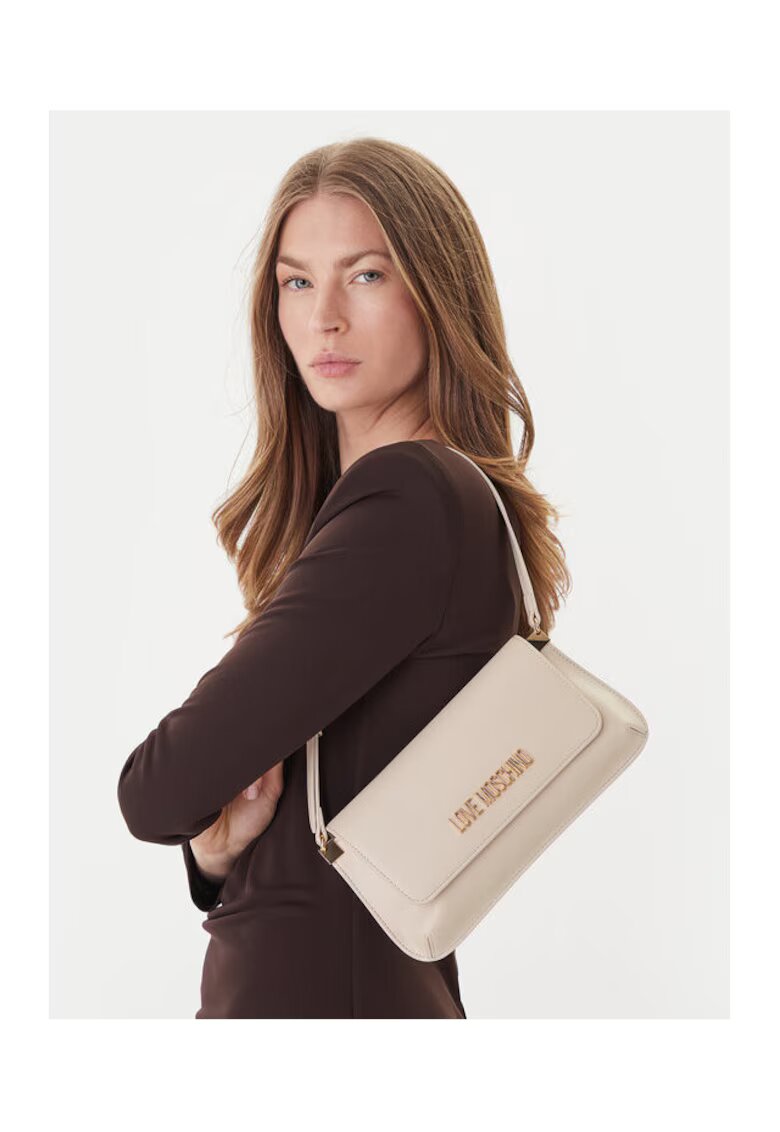 Love Moschino Дамска чанта Avorio - екологична кожа - цвят слонова кост