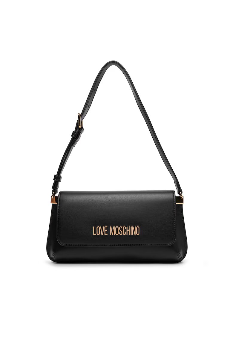 Love Moschino Дамска чанта черна - от екологична кожа