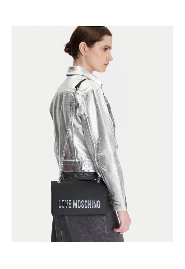 Love Moschino Дамска чанта екологична - черна - неопределени размери