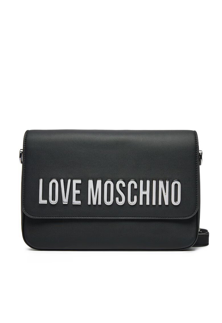 Love Moschino Дамска чанта екологична - черна/никел - модел JC4023PP1MKD000B