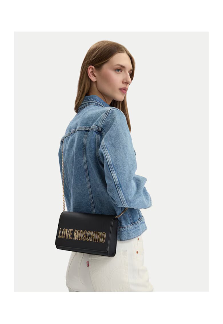 Love Moschino Дамска чанта - екологична кожа - черна - Един размер INTL