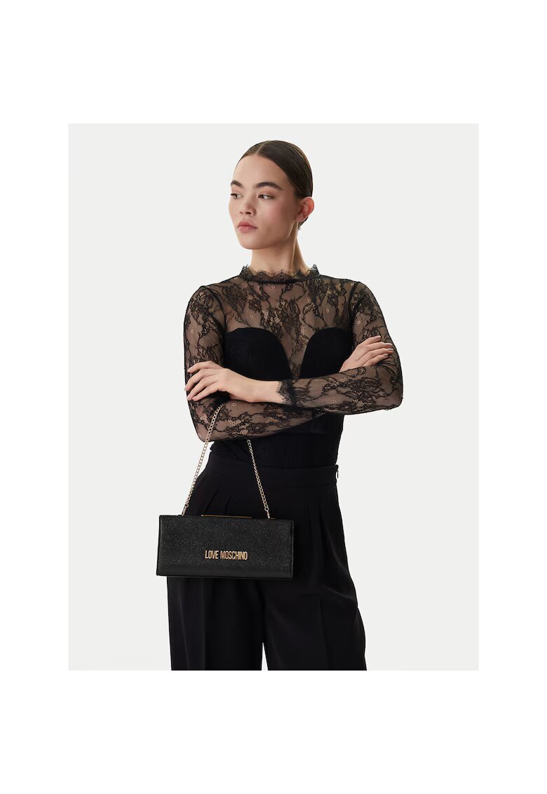 Love Moschino Дамска чанта - екологична кожа - черна - One Size INTL