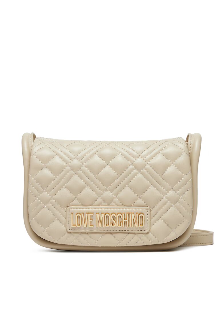 Love Moschino Дамска чанта екрю - от екологична кожа - модел JC4139PP1MLA0110