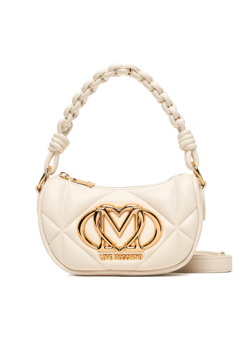 Love Moschino Дамска чанта Embossed Avorio - екологична кожа