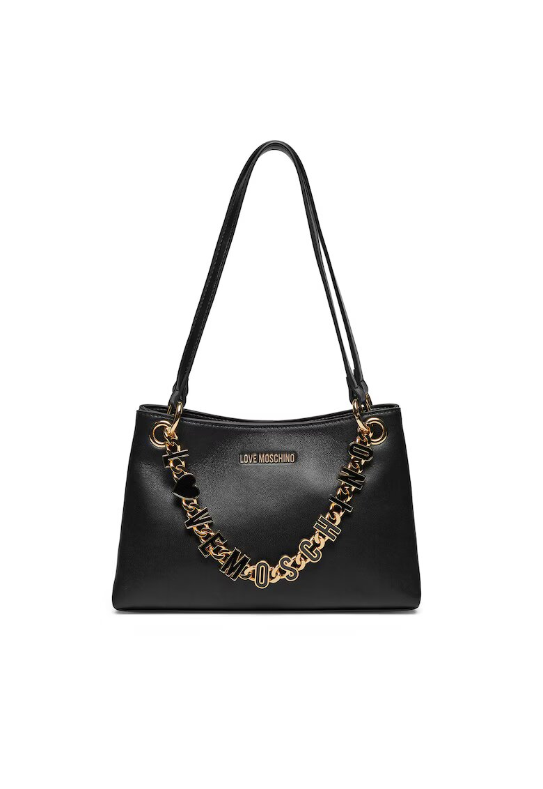 Love Moschino Дамска чанта естествена кожа - черна - модел JC4073PP1ML1300A