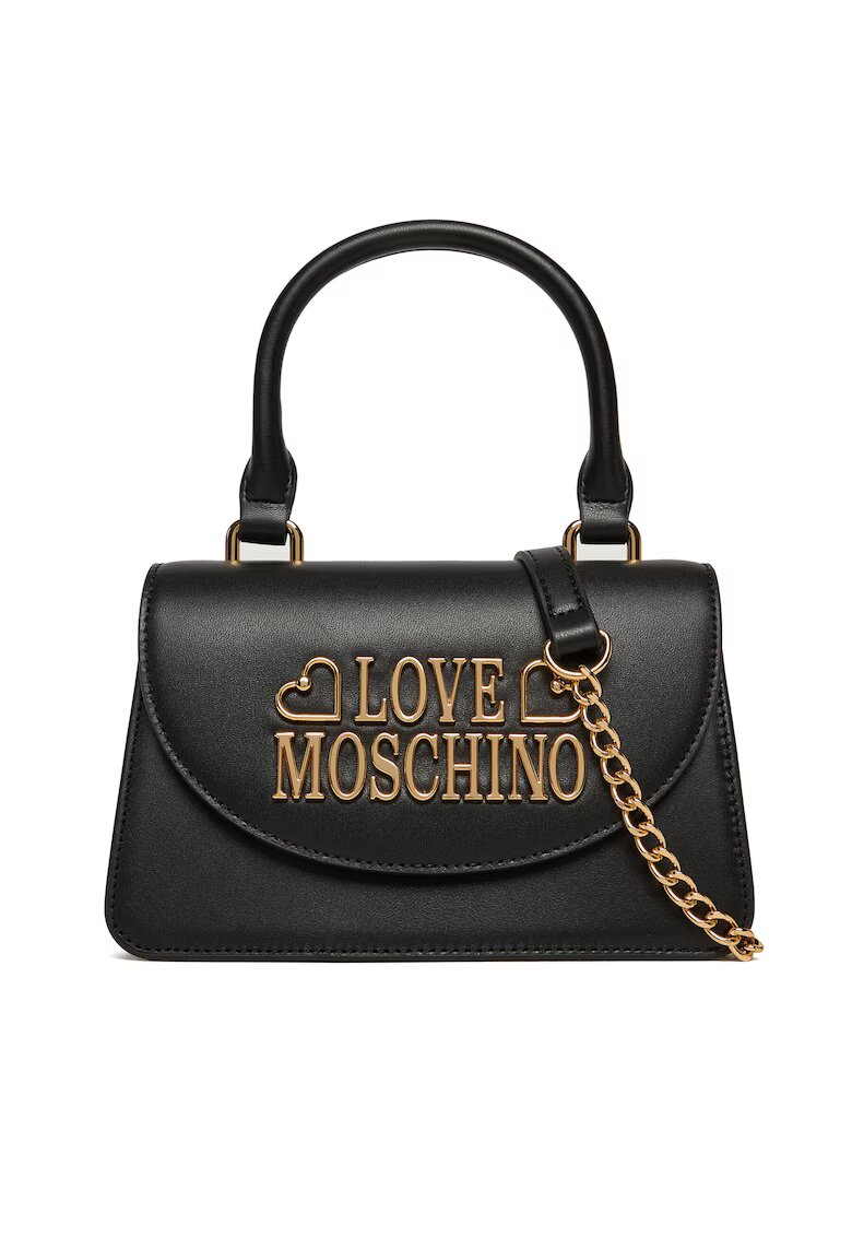 Love Moschino Дамска чанта естествена кожа - черна - модел JC4335PP0NK1300A