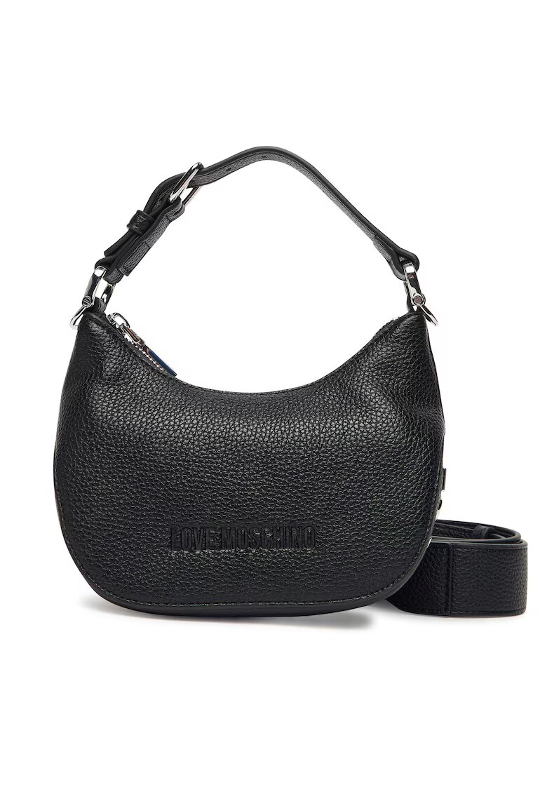 Love Moschino Дамска чанта модел Nero+ Nikel - екологична