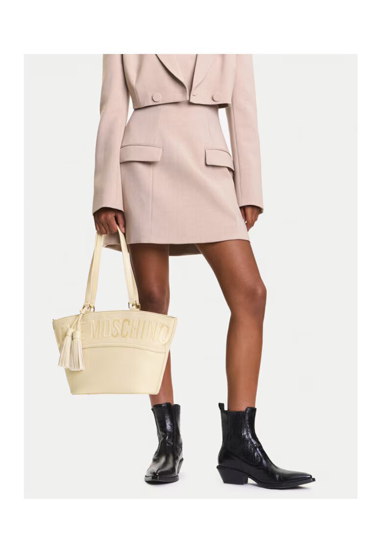 Love Moschino Дамска чанта Soul - екологична - черна - 30x25см