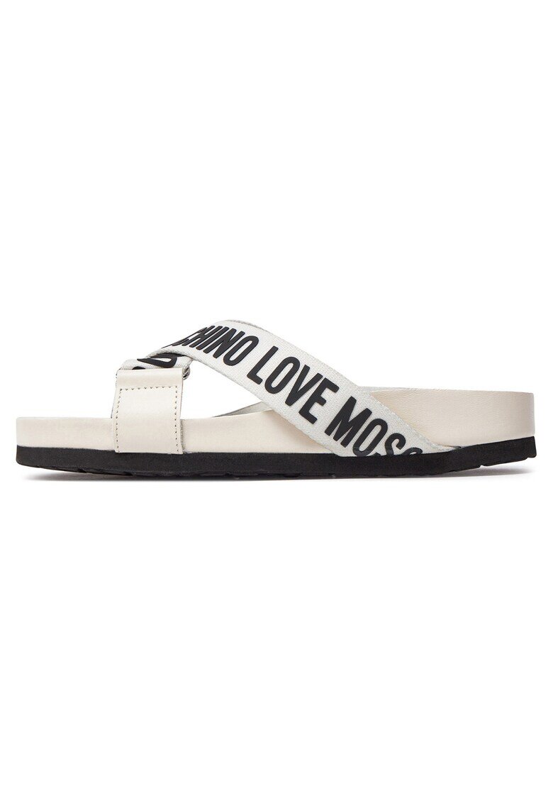Love Moschino Дамски чехли естествена кожа - Latte - модел JA28263G0IIX110A