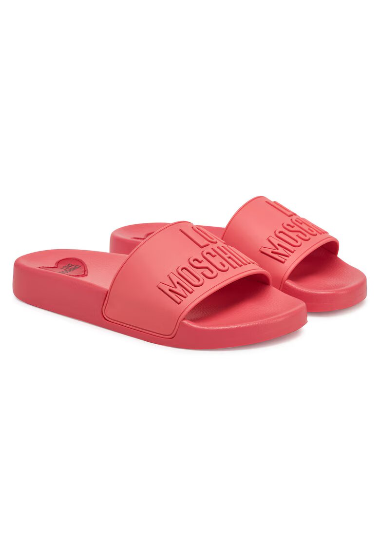 Love Moschino Дамски чехли Gomma Corallo - Ярко коралов