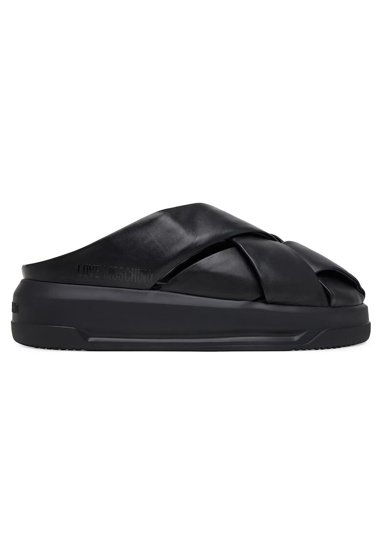 Love Moschino Дамски чехли JA15555G0MIE0000 - екологична кожа - черни
