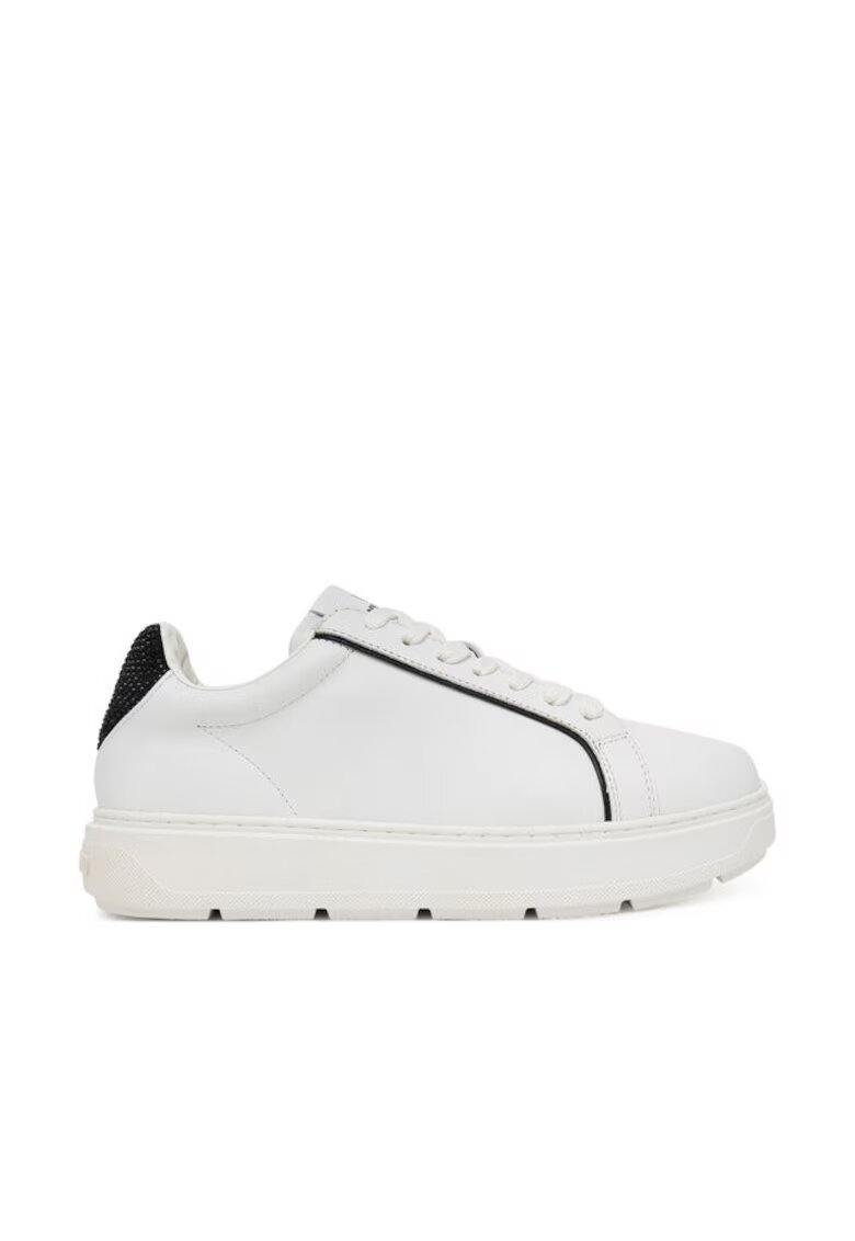 Love Moschino Дамски кецове JA15184G1NIAC10B40 - естествена кожа - бяло/черно