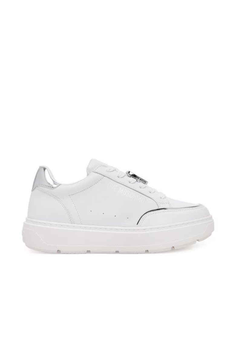Love Moschino Дамски кецове JA15214G1MIA610B - естествена кожа - бели