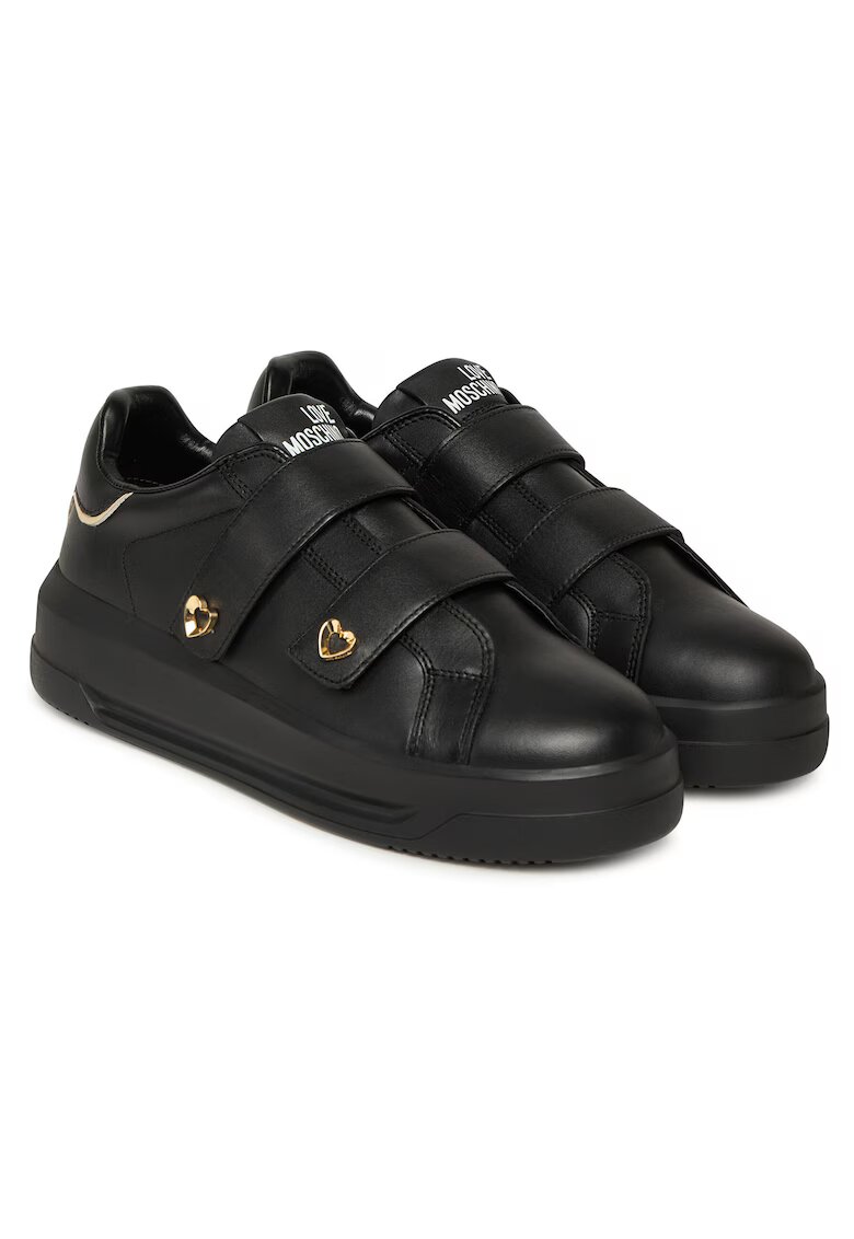 Love Moschino Дамски кецове JA15325G0NIA600A - естествена кожа - черни