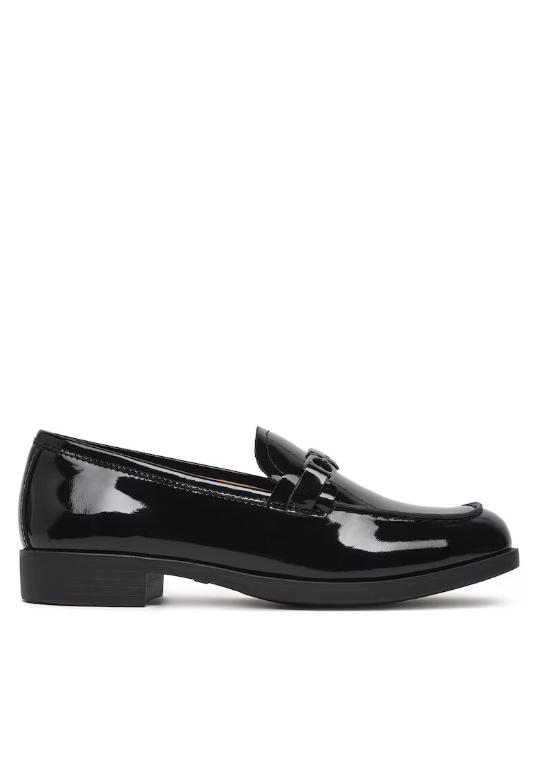 Love Moschino Дамски мокасини естествена кожа - черни - JA10012G1MIH000B