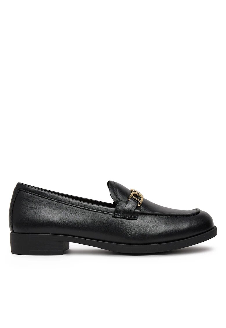 Love Moschino Дамски мокасини Vitello Nero - естествена кожа -