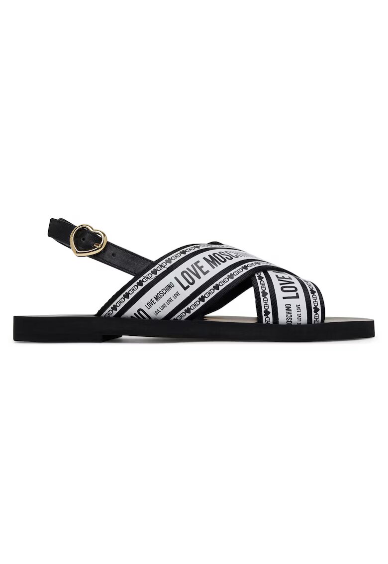 Love Moschino Дамски сандали - Nero - микрофибър