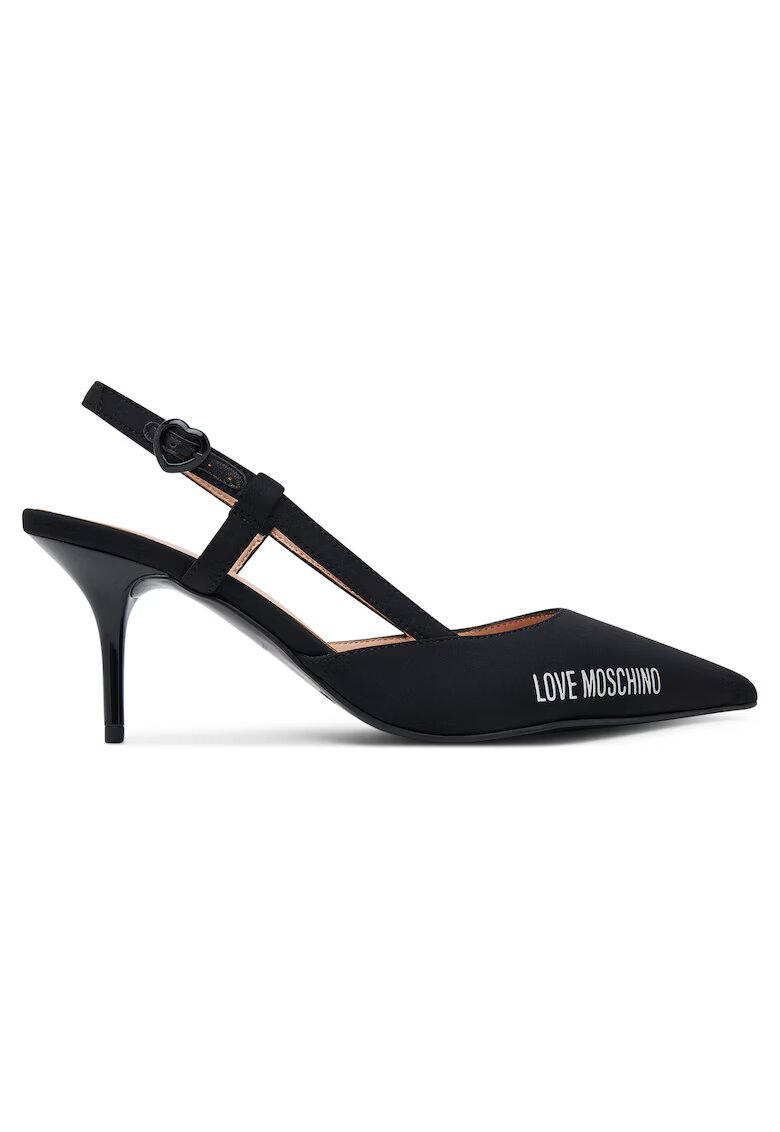 Love Moschino Дамски сандали - обувки на ток - черни - текстил