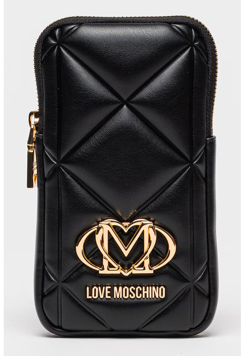 Love Moschino Калъф за телефон с лого - Черен