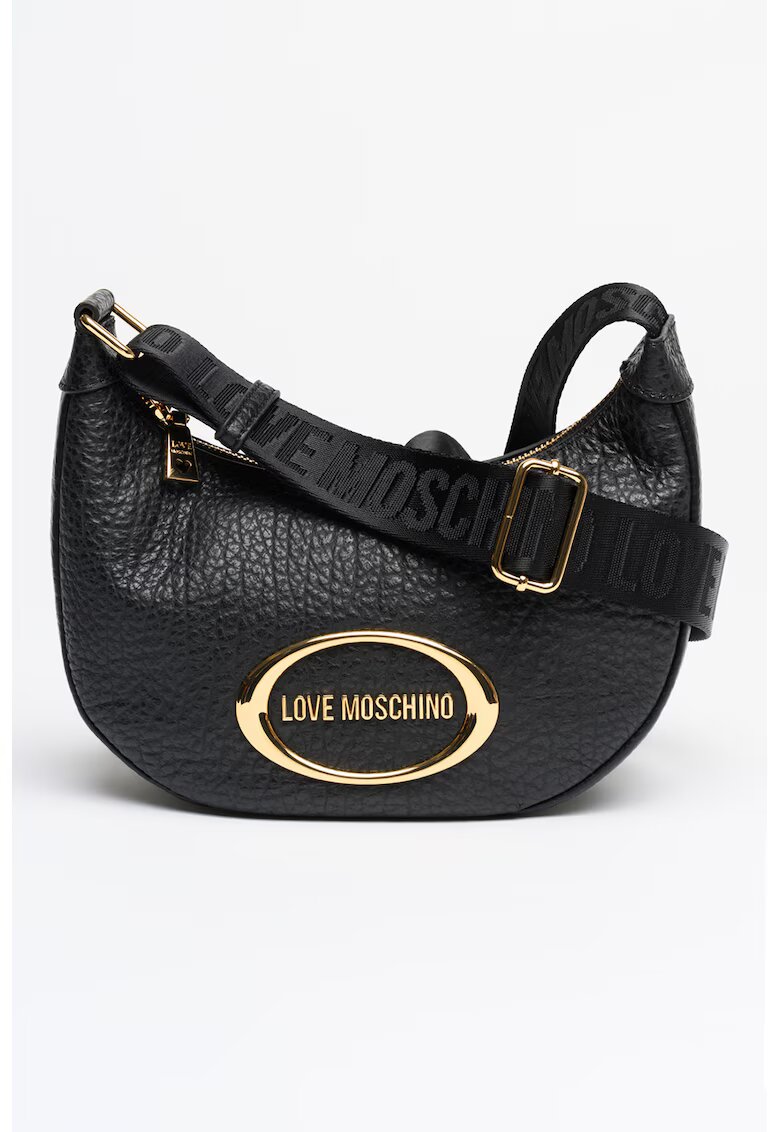 Love Moschino Кожена чанта през рамо с широка презрамка