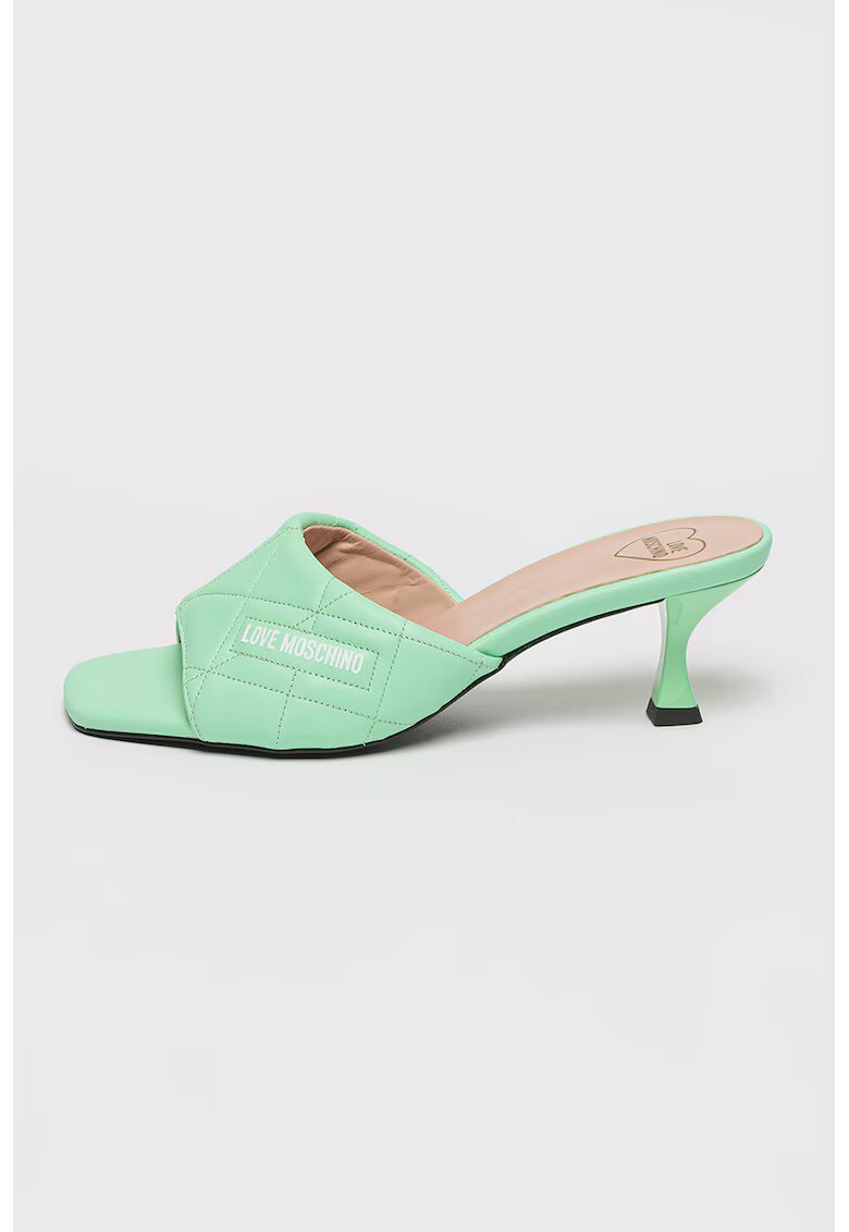 Love Moschino Кожени сандали с лого