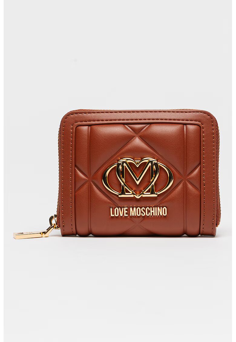 Love Moschino Портфейл от еко кожа с лого - Карамел