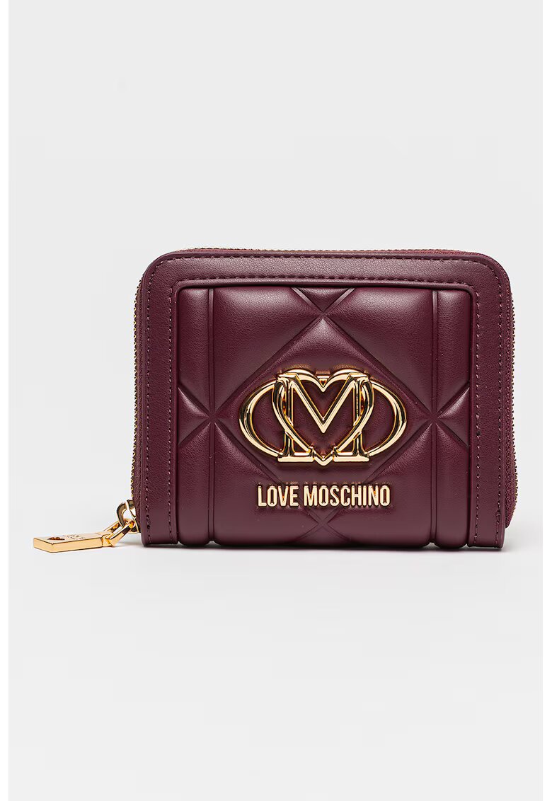 Love Moschino Портфейл от еко кожа с лого - Виолетов
