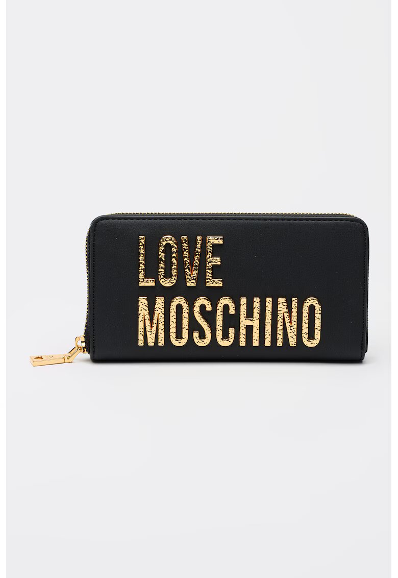 Love Moschino Портфейл от еко кожа с метално лого
