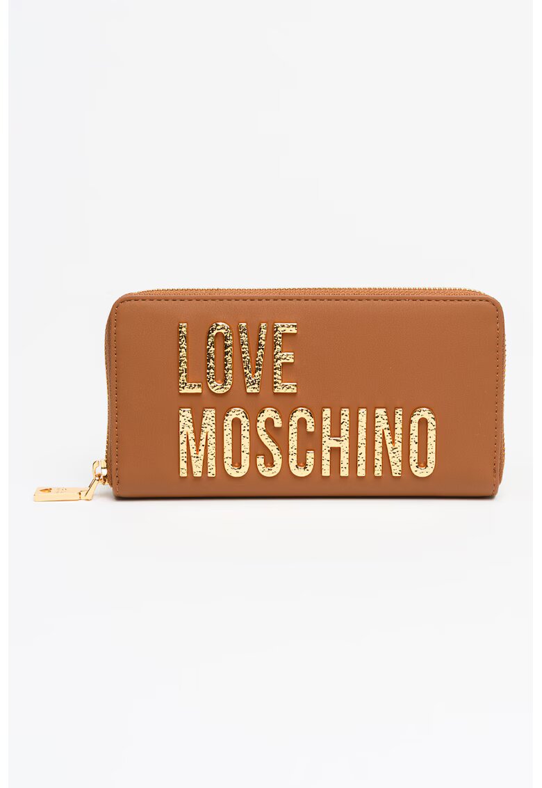 Love Moschino Портфейл от еко кожа с метално лого