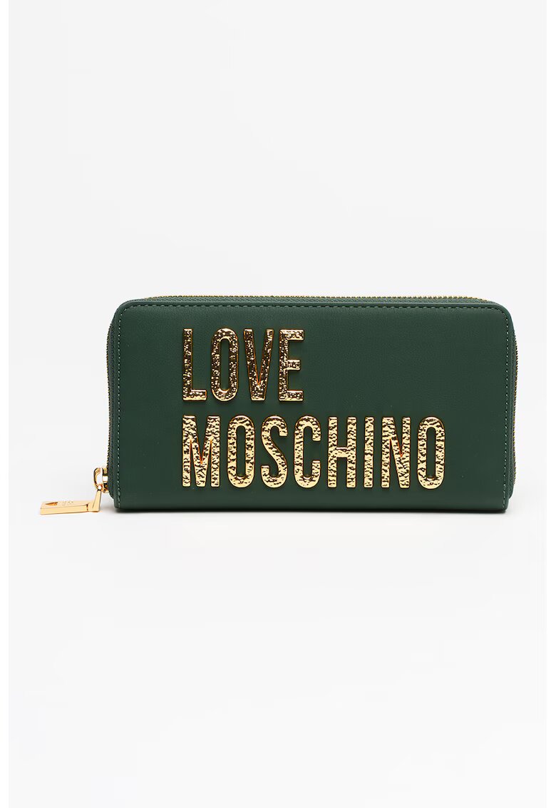Love Moschino Портфейл от еко кожа с метално лого