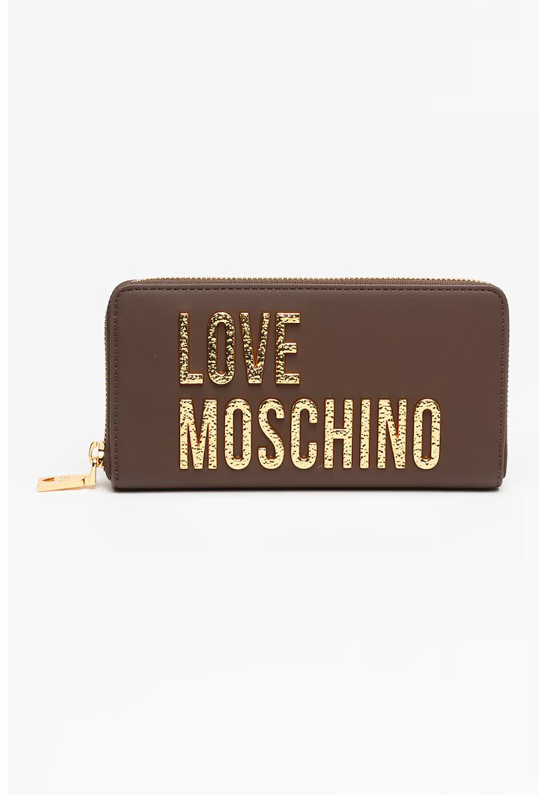 Love Moschino Портфейл от еко кожа с метално лого