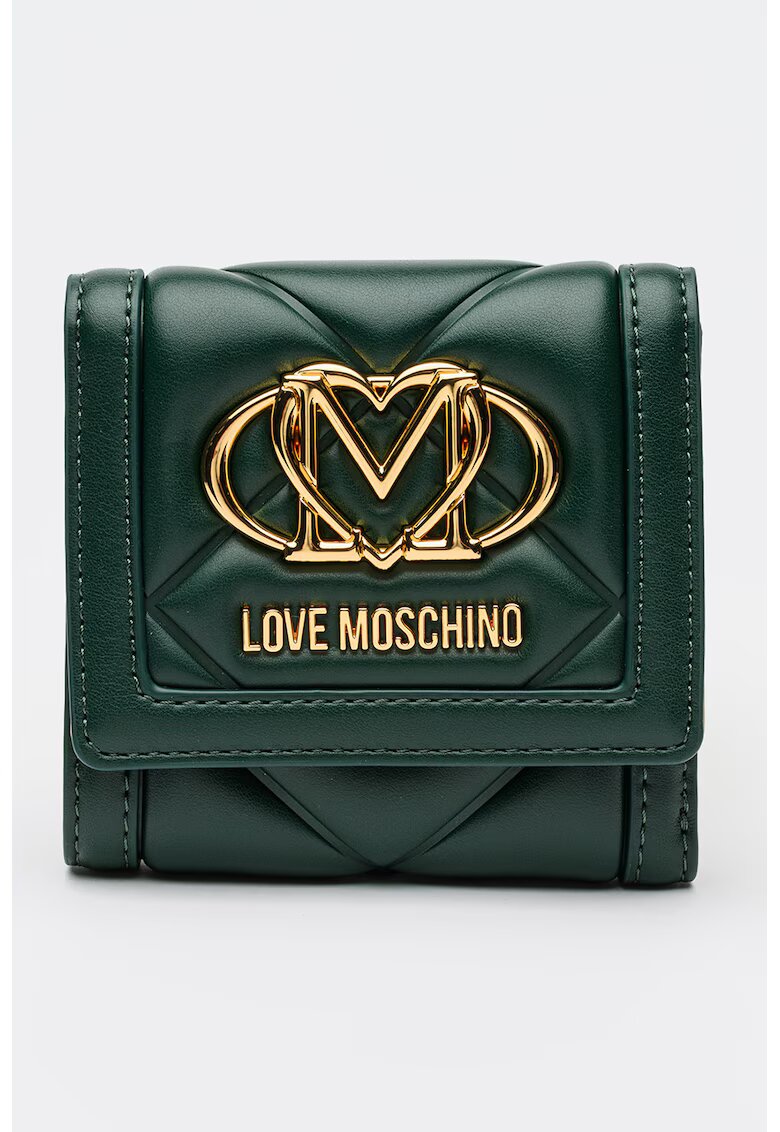 Love Moschino Портфейл от еко кожа с тройно прегъване