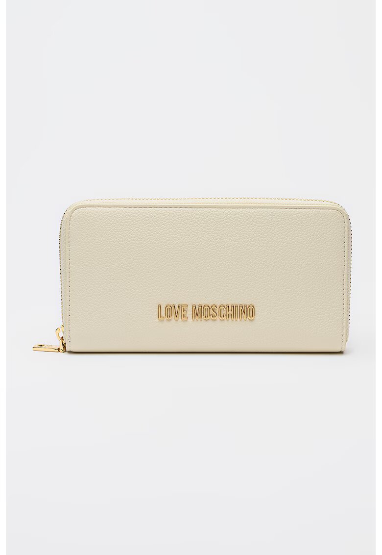 Love Moschino Портфейл от еко кожа с цип и лого - - 9x20x3.5