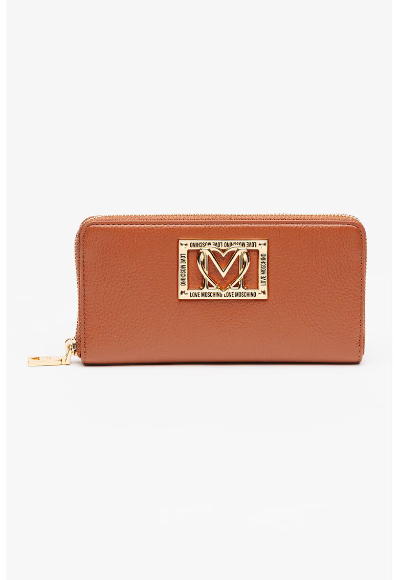 Love Moschino Портмоне от еко кожа с цип и метално лого