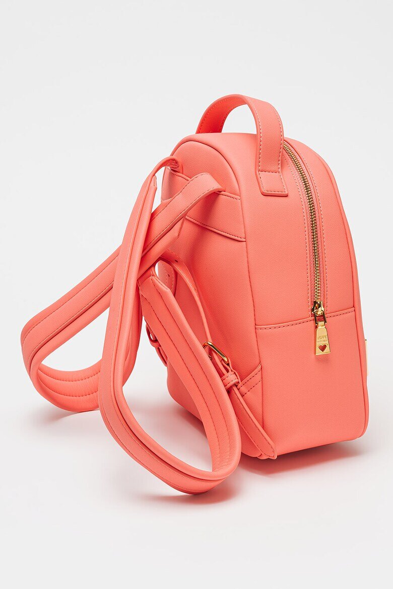 Love Moschino Раница от еко кожа с лого Розово
