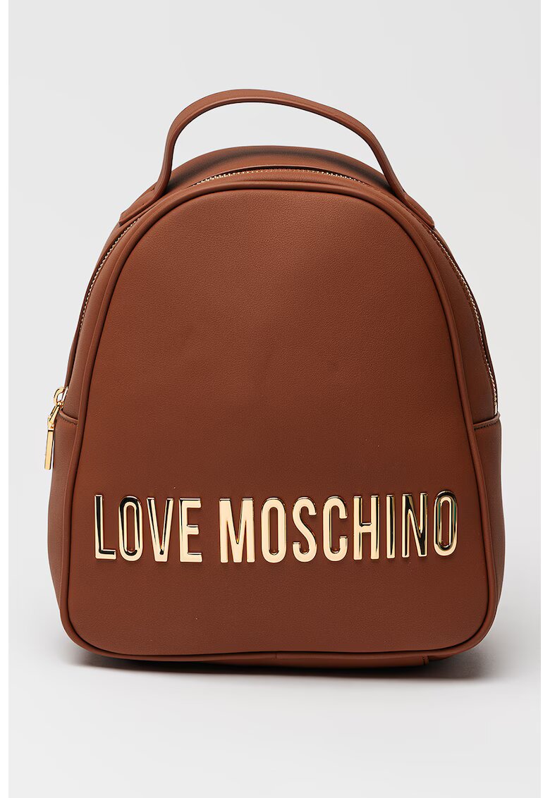 Love Moschino Раница от еко кожа с метално лого