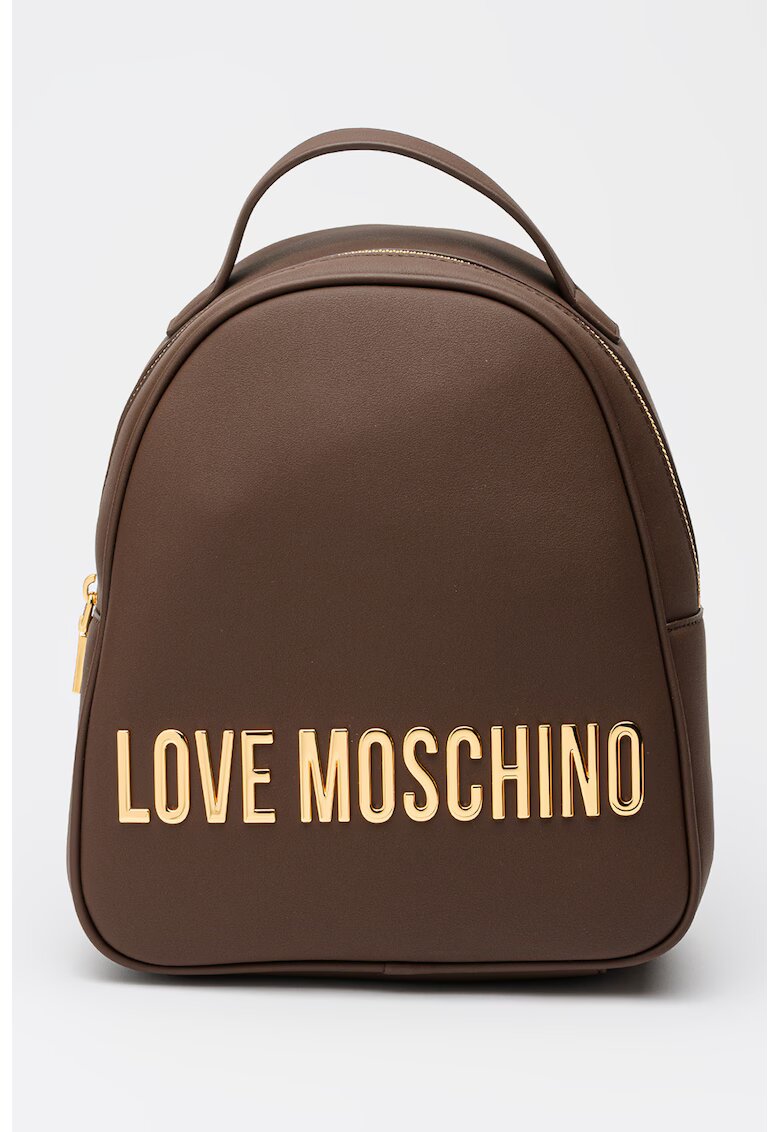Love Moschino Раница от еко кожа с метално лого