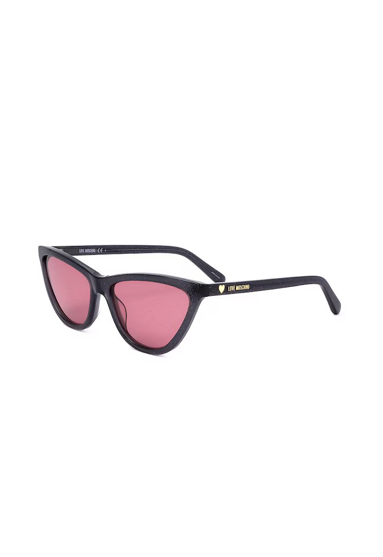 Love Moschino Слънчеви очила Cat-Eye с бляскав ефект