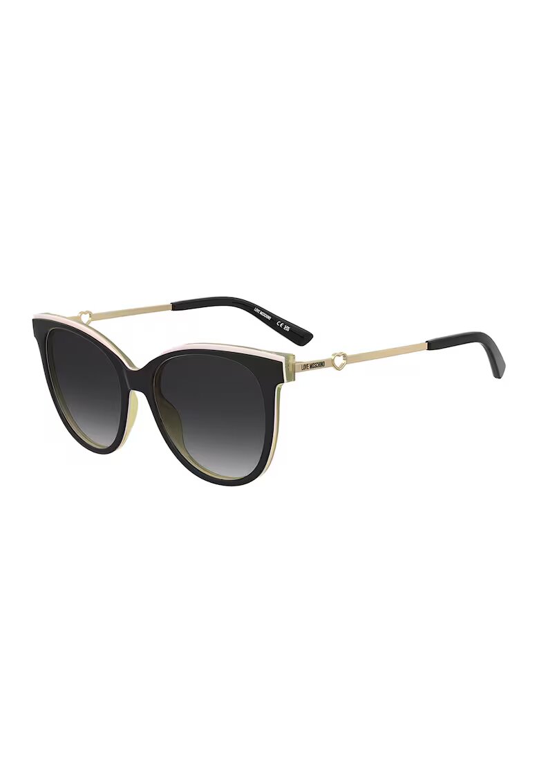 Love Moschino Слънчеви очила Cat-Eye с градиента - Златист/Черен