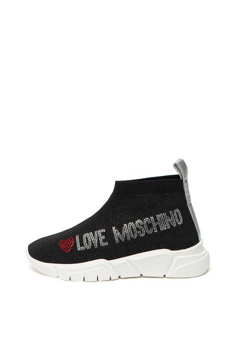 Love Moschino Спортни обувки с лого с декоративни камъни