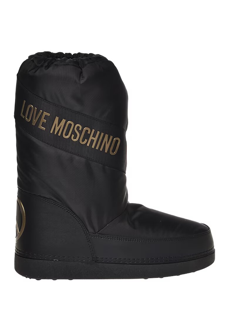 Love Moschino Зимни ботуши с халки за лесно обуване - Червен/Черен